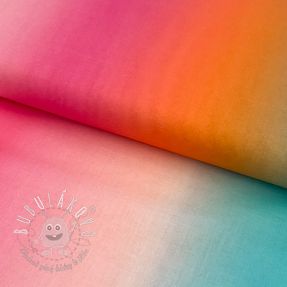 Bavlnená látka VOILE Rainbow stripe digital print
