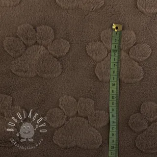 Fleece Paw prints brown