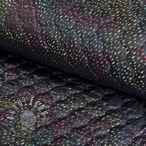 Prešívaná látka FOIL SPANGLES black multi