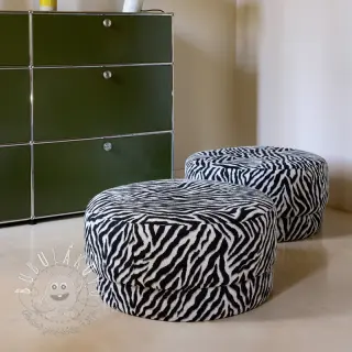 Dekoračná látka jacquard Tanzanie noir blanc