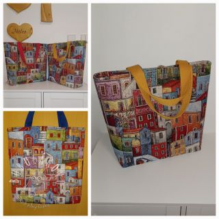 Dekoračná látka GOBELIN PREMIUM Happy colourful village