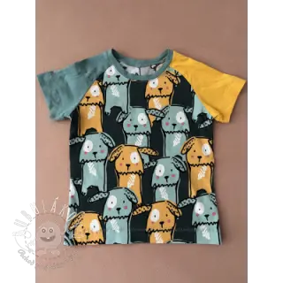 Úplet Funny dogs dark green