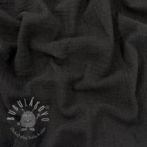 Bavlnená látka SLUB WASHED black