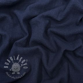 Bavlnená látka SLUB WASHED navy