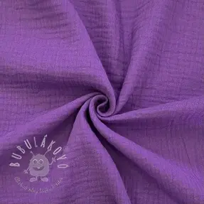 Dvojitá gázovina/mušelín violet ORGANIC