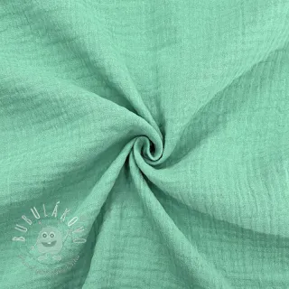 Dvojitá gázovina/mušelín peppermint ORGANIC