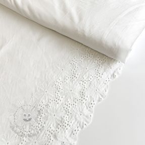 Madeira embroidery Meike 1-side border white