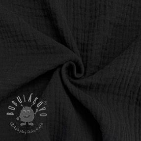 Dvojitá gázovina/mušelín black ORGANIC