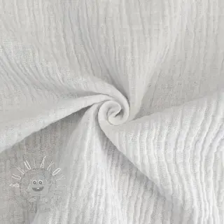 Dvojitá gázovina/mušelín white ORGANIC