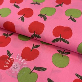 Bavlnená látka Fruit apple pink digital print