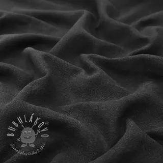 Ľan predpraný STONEWASHED PREMIUM black