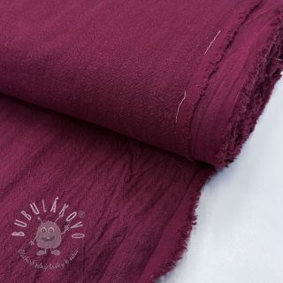 Ľan predpraný STONEWASHED PREMIUM bordeaux
