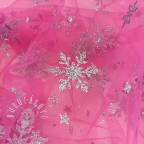 Tyl na TUTU Crystal fuchsia