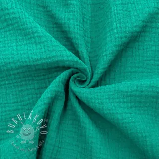 Dvojitá gázovina/mušelín dark teal
