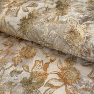 Bavlnená látka TIE DYE EMBROIDERY Swingy design A