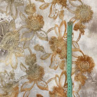 Bavlnená látka TIE DYE EMBROIDERY Swingy design A