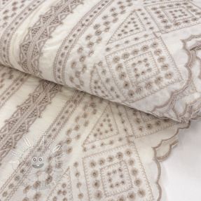 Bavlnená látka EMBROIDERY Lilian beige