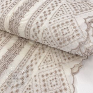 Bavlnená látka EMBROIDERY Lilian beige