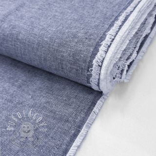Ľan s bavlnou Lico navy