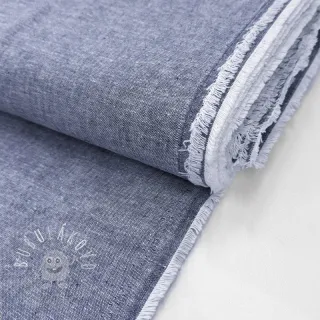Ľan s bavlnou Lico navy