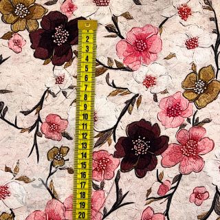 Viskóza RAYON POPLIN Flowy flowers design D digital print