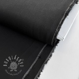 Viskóza s ľanom PREMIUM black