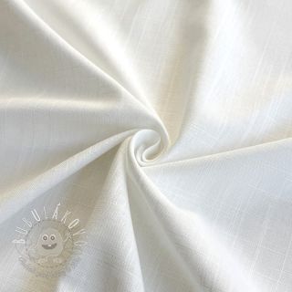 Viskóza s ľanom PREMIUM off white