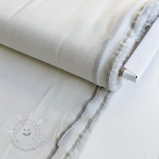Viskóza s ľanom PREMIUM off white