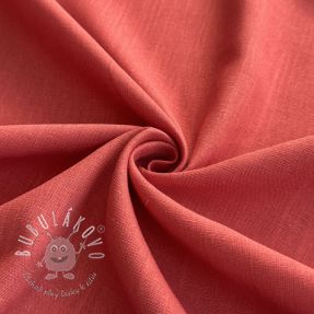 Viskóza s ľanom PREMIUM dark coral