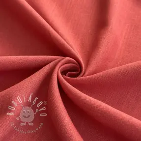 Viskóza s ľanom PREMIUM dark coral