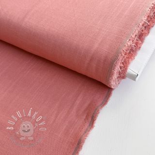 Viskóza s ľanom PREMIUM coral