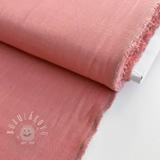 Viskóza s ľanom PREMIUM coral