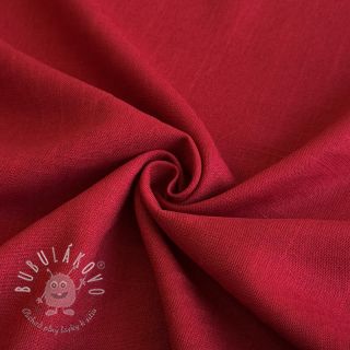 Viskóza s ľanom PREMIUM dark red