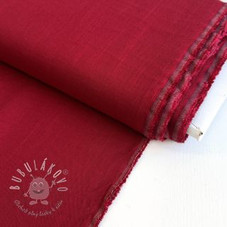 Viskóza s ľanom PREMIUM dark red