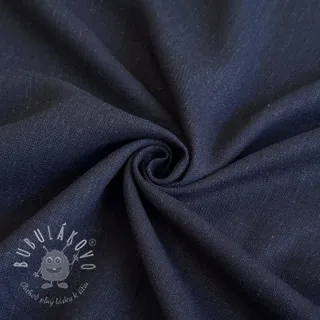 Viskóza s ľanom PREMIUM navy blue