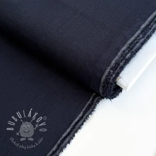 Viskóza s ľanom PREMIUM navy blue