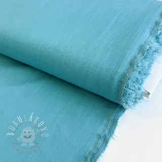 Viskóza s ľanom PREMIUM ocean blue