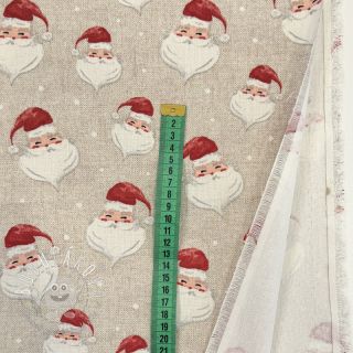 Dekoračná látka premium Santa Funny Face
