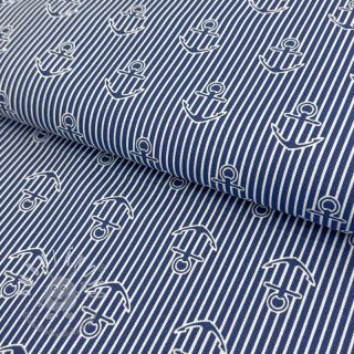 Dekoračná látka premium Iconic Anchor Stripe