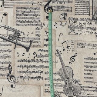 Dekoračná látka Linenlook Music Notes