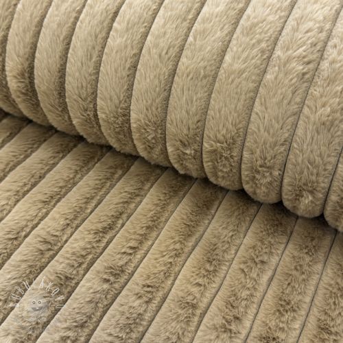 Umelá kožušina Stripes Luxe beige
