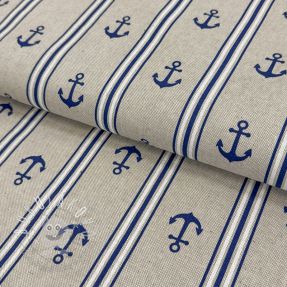 Dekoračná látka Linenlook Anchor navy