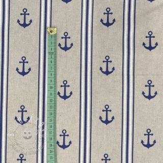 Dekoračná látka Linenlook Anchor navy