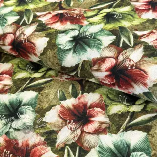Viskóza s ľanom Azalea design C digital print