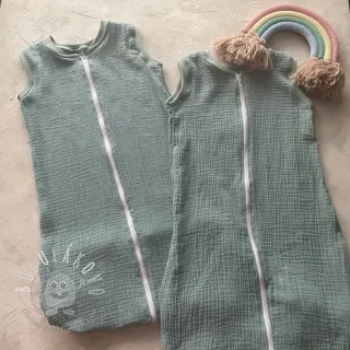 Dvojitá gázovina/mušelín teal