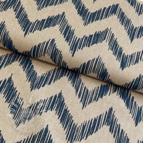 Dekoračná látka Linenlook Wavy stripes navy