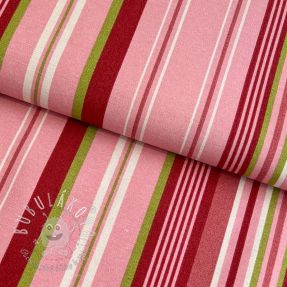 Dekoračná látka Linenlook Stripe in stripe pink
