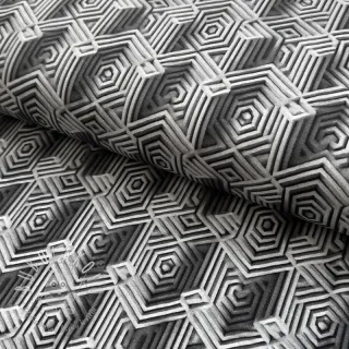 Úplet VISCOSE Structure grey digital print