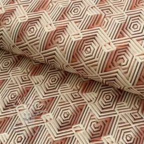 Úplet VISCOSE Structure beige digital print
