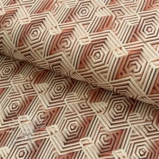 Úplet VISCOSE Structure beige digital print